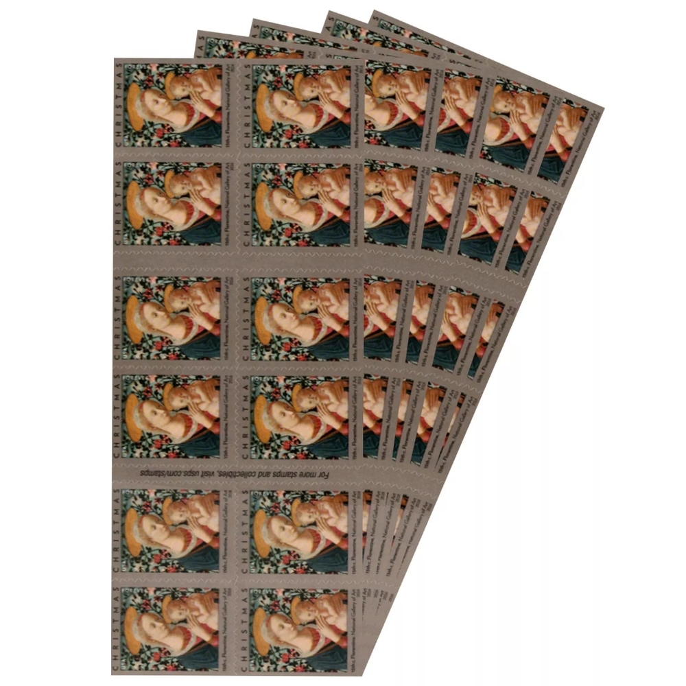 100 USPS Florentine Madonna & Child Holiday Forever Stamps 15th Century 2016 - Picture 6 of 7